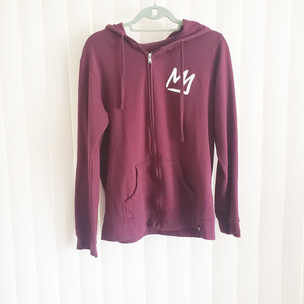 Mammoth Burgundy Zipup Hoodie Size XL